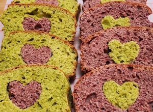 紫いもパウダーと抹茶のパウンドケーキ-レシピのメイン写真