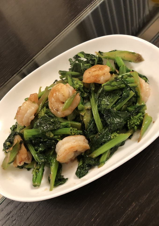 菜の花とエビの炒めもの-レシピのメイン写真