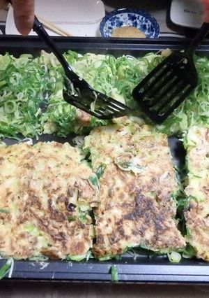 お好み焼きネギ焼きハイブリッド-レシピのメイン写真