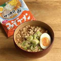 รูปของ サッポロ一番で作る納豆みそラーメン