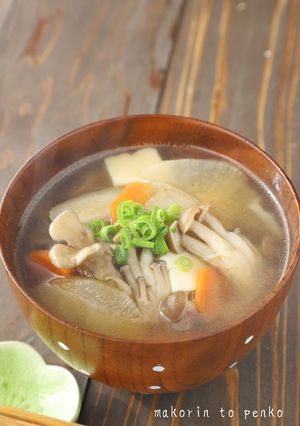 免疫力アップ！けんちん汁風すまし汁-レシピのメイン写真