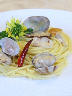 アサリとナバナのペペロンチーノスパゲティ-レシピのメイン写真