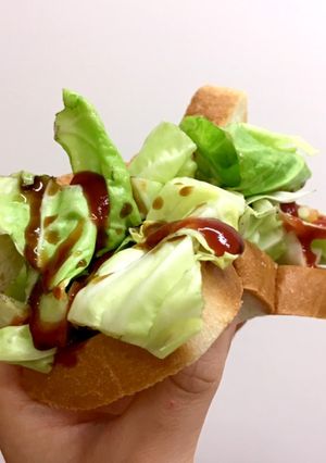 簡単☆お好み焼き風サンドイッチ-レシピのメイン写真