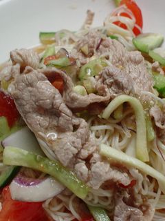 ヘルシー豚しゃぶサラダそうめん-レシピのメイン写真