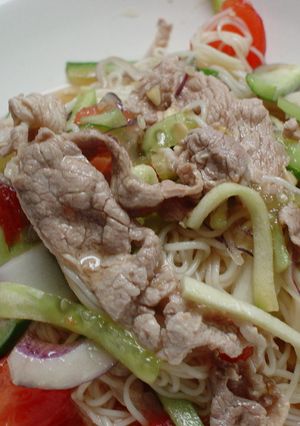 ヘルシー豚しゃぶサラダそうめん-レシピのメイン写真