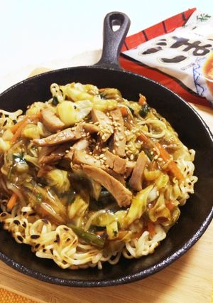 固焼きあんかけごましょうゆラーメン-レシピのメイン写真