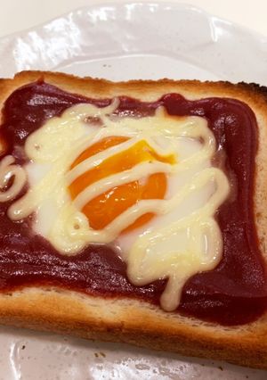 いつでも作れる！簡単！目玉焼きトースト-レシピのメイン写真