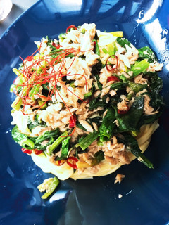 簡単激うまぁなツナとほうれん草のパスタ-レシピのメイン写真