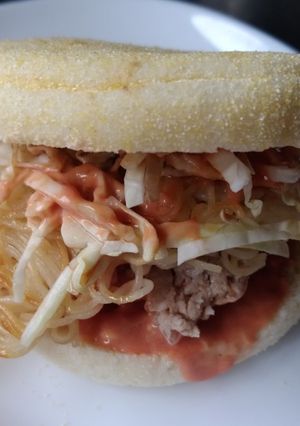温麺バーガー-レシピのメイン写真