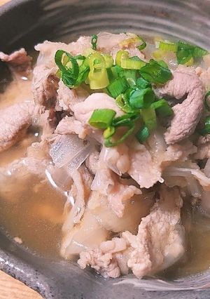 簡単 ！豚肉とタマネギのおろしポン酢煮♪-レシピのメイン写真