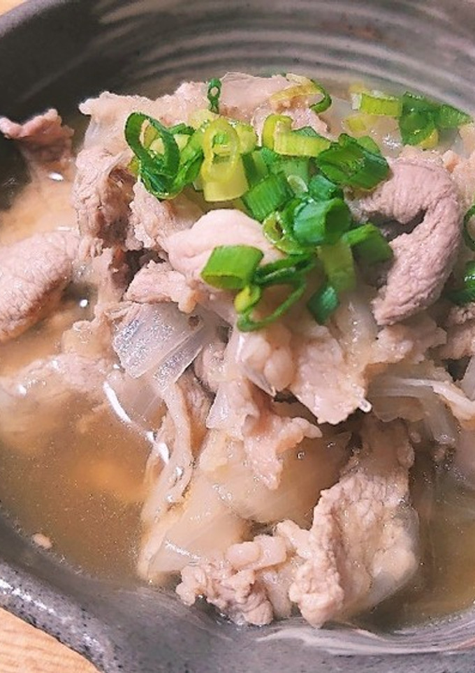 簡単 ！豚肉とタマネギのおろしポン酢煮♪-レシピのメイン写真