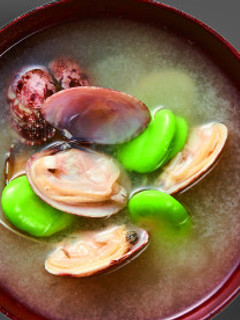 あさりと空豆のお味噌汁♪-レシピのメイン写真
