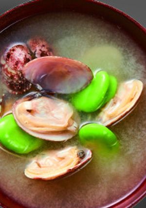あさりと空豆のお味噌汁♪-レシピのメイン写真
