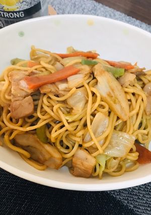 冷凍カット野菜で作る手抜き焼き蕎麦-レシピのメイン写真