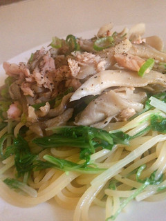 水菜と舞茸のツナぽんパスタ-レシピのメイン写真