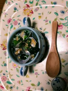 アサリと豆腐とワカメのアジア風のスープ-レシピのメイン写真