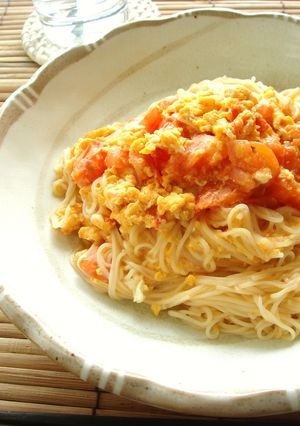 うまうま！トマトと卵の中華そうめん-レシピのメイン写真