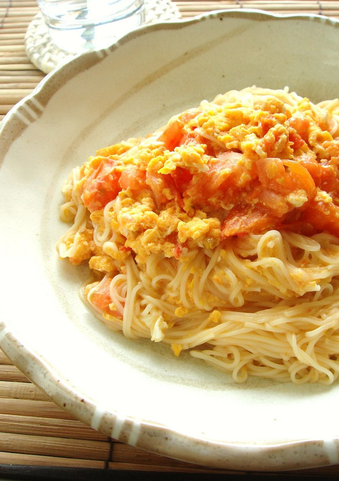 うまうま！トマトと卵の中華そうめん-レシピのメイン写真