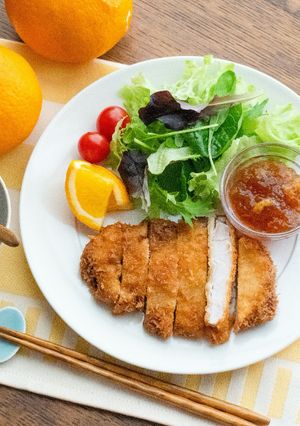 八朔ポン酢ジュレさっぱりジューシー豚かつ-レシピのメイン写真