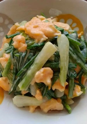 ワケギと炒り卵の白味噌マヨ-レシピのメイン写真