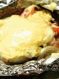 簡単なえびのグラタン風?ホイル焼き-レシピのメイン写真