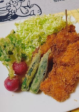 串かつとラディッシュ・オクラの天婦羅-レシピのメイン写真