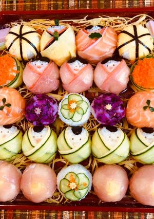雛祭り　手毬寿司　おひなさま-レシピのメイン写真