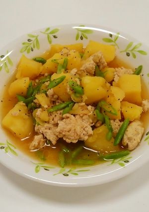 【地場農産物】じゃが芋のそぼろ煮-レシピのメイン写真