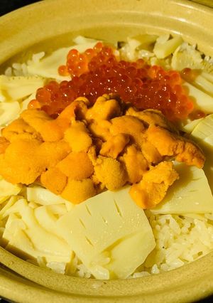 雲丹といくらの土鍋ごはん(筍入り)-レシピのメイン写真