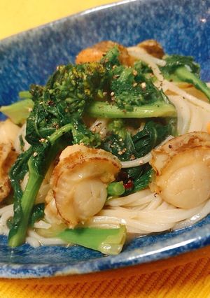 菜の花とベビーホタテのパスタ♡-レシピのメイン写真