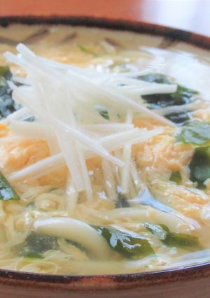 かきたまわかめうどん-レシピのメイン写真