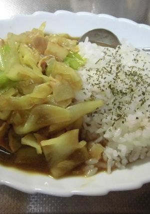 電子レンジでキャベツの一人カレー-レシピのメイン写真