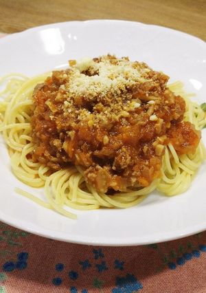子どもも大好き！ミートソーススパゲッティ-レシピのメイン写真
