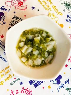 離乳食中期✩.*˚里芋といんげんのだし煮-レシピのメイン写真