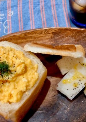 簡単 ふわとろたまごパン-レシピのメイン写真
