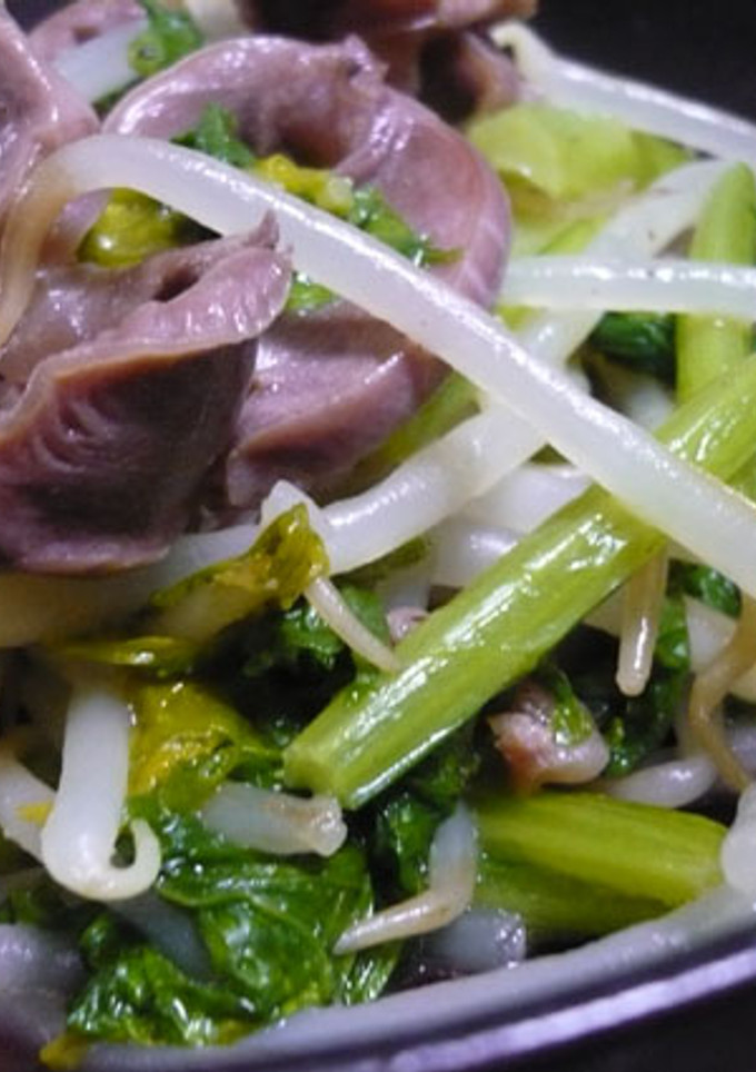砂肝と青菜の中華風炒め-レシピのメイン写真