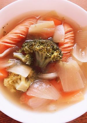 簡単あったか野菜たっぷりコンソメスープ-レシピのメイン写真