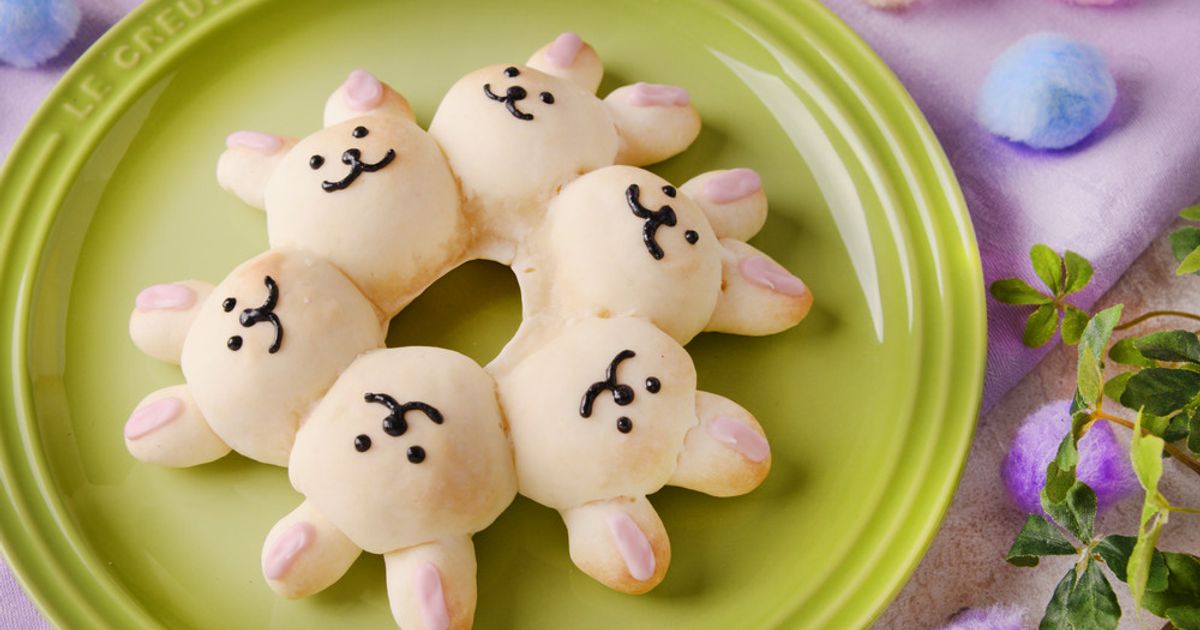 ホットケーキミックスでうさぎちぎりパン by 森永お菓子レシピ