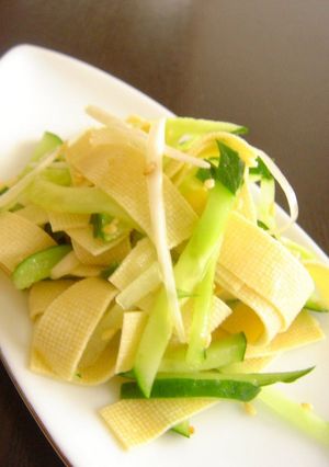 乾豆腐ときゅうりの和え物-レシピのメイン写真