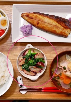 副菜：菜の花とたこの中華酢和え-レシピのメイン写真