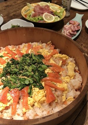 ひな祭りにも♡菜の花と鮭のごはん-レシピのメイン写真