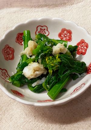 ☆菜の花・ほたて♪わさび醬油和え☆-レシピのメイン写真