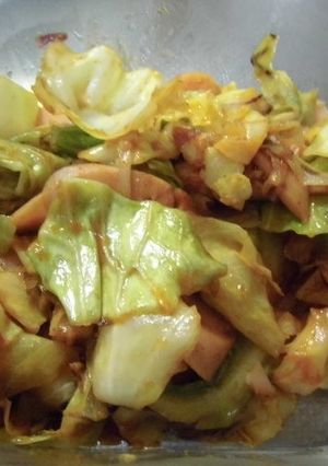 キャベツとギョニソのケチャップ炒め-レシピのメイン写真