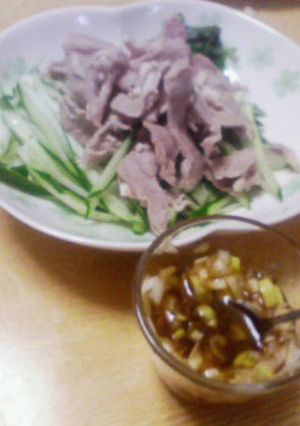 ラム肉のヘルシー♪胡麻梅ドレッシング～♪-レシピのメイン写真