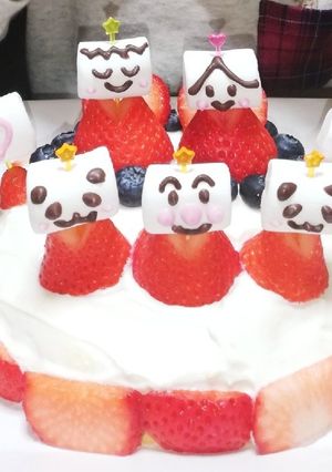 マシュマロお絵描き☆アンパンマン-レシピのメイン写真