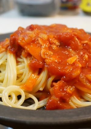 スンドゥブスープでパスタ-レシピのメイン写真