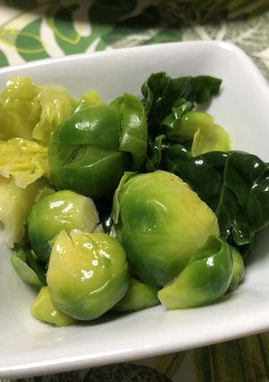 超簡単！！ 芽キャベツの塩ダレ和え-レシピのメイン写真