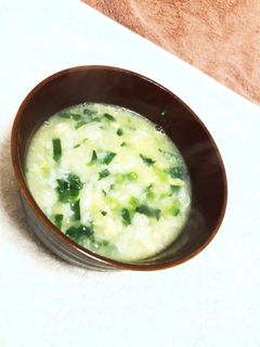 簡単!たまごお粥*ほうれん草入り♪-レシピのメイン写真