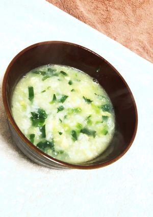 簡単！たまごお粥＊ほうれん草入り♪-レシピのメイン写真