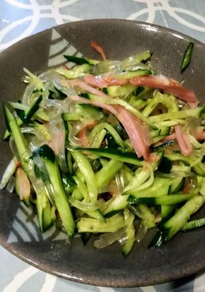 くずきりと焼豚の中華風サラダ-レシピのメイン写真